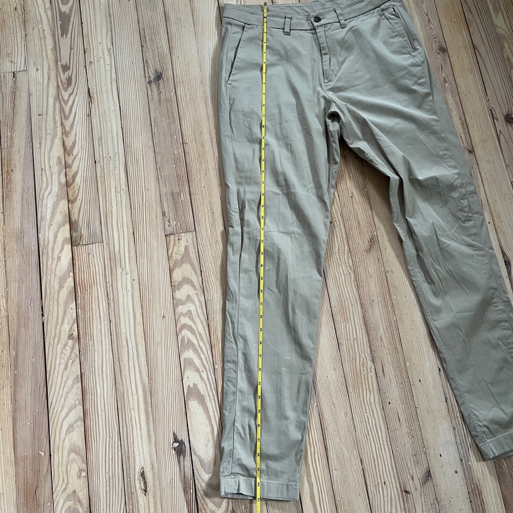 Lululemon Commission Mens Chino Pants Khaki Straight Fit Casual Comfort Size 32 - Picture 11 of 12
